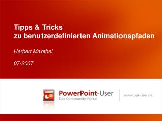 Tipps &amp; Tricks zu benutzerdefinierten Animationspfaden