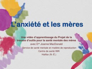 L’anxiété et les mères