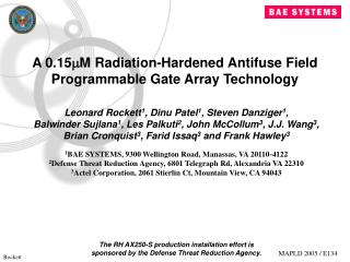 A 0.15  M Radiation-Hardened Antifuse Field Programmable Gate Array Technology