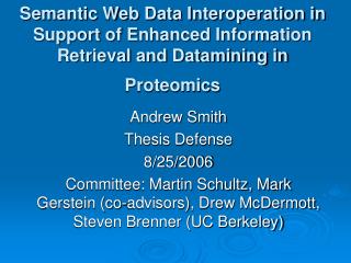 Andrew Smith Thesis Defense 8/25/2006