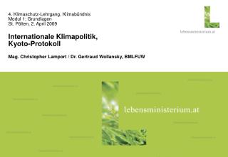 4. Klimaschutz-Lehrgang, Klimabündnis Modul 1: Grundlagen St. Pölten, 2. April 2009