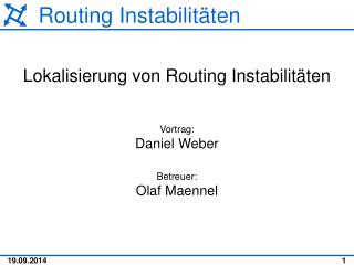 Routing Instabilitäten