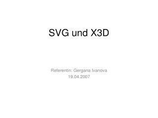 SVG und X3D