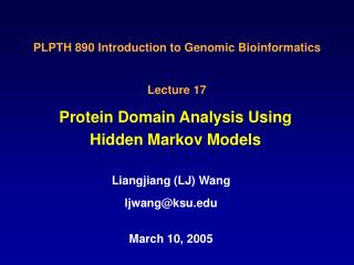 Protein Domain Analysis Using Hidden Markov Models