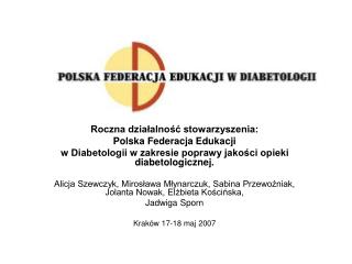 Roczna działalność stowarzyszenia: Polska Federacja Edukacji