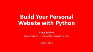 Build Your Personal Website with Python