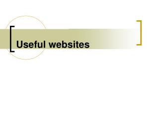 Useful websites