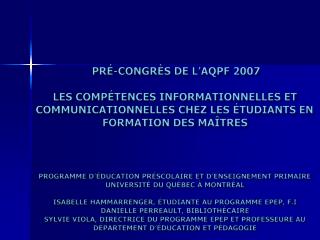 LES COMPÉTENCES Savoir-agir fondés sur la mobilisation d’un ensemble de ressources