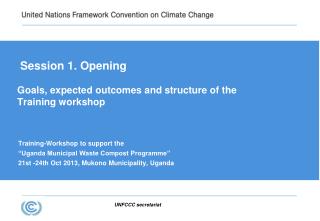 Goals, expected outcomes and structure of the Training workshop