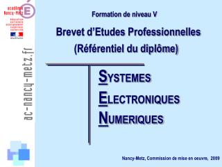 Formation de niveau V