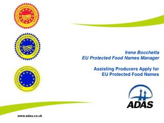 Irene Bocchetta EU Protected Food Names Manager Assisting Producers Apply for