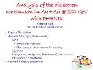 Analysis of the dielectron continuum in Au+Au @ 200 GeV with PHENIX