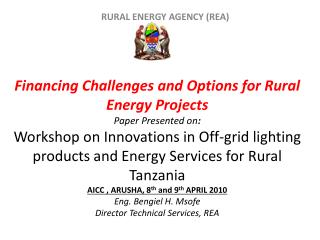 RURAL ENERGY AGENCY (REA)