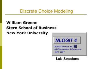 Discrete Choice Modeling