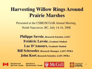 Harvesting Willow Rings Around Prairie Marshes