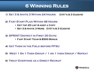 6 Winning Rules