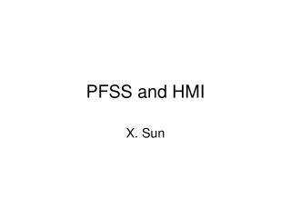 PFSS and HMI