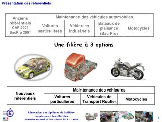 Une filière à 3 options