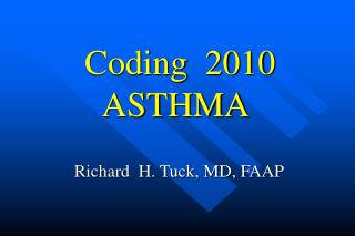 Coding 2010 ASTHMA