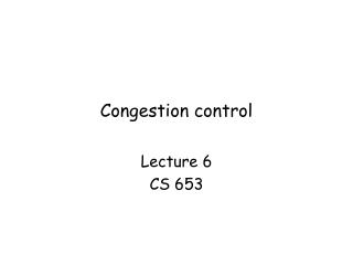 Congestion control