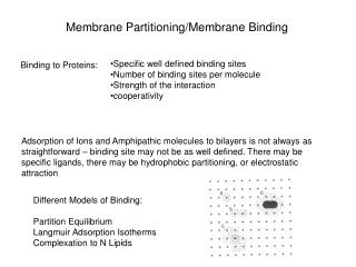 Membrane Partitioning/Membrane Binding