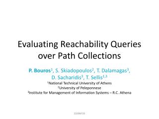 Evaluating Reachability Queries over Path Collections