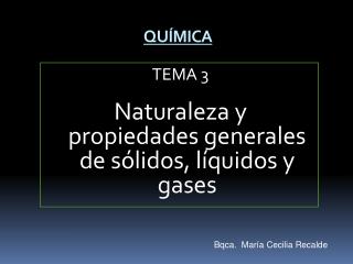 QUÍMICA