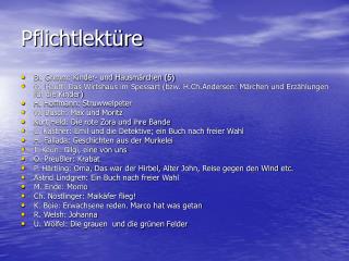 Pflichtlektüre