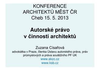 Díla architektury jako autorská díla