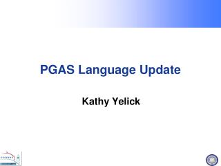 PGAS Language Update