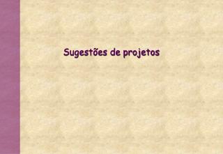 Sugestões de projetos