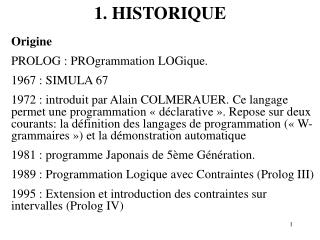 1. HISTORIQUE