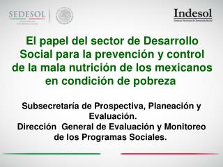 El papel del sector de Desarrollo Social para la prevención y control