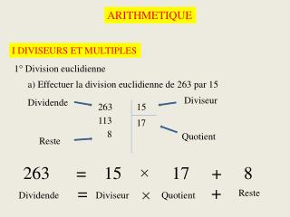 ARITHMETIQUE