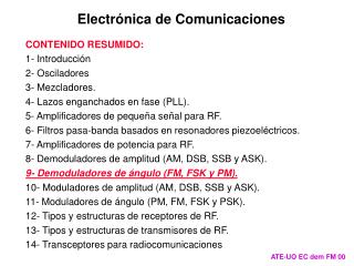 Electrónica de Comunicaciones