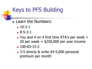 Keys to PFS Building