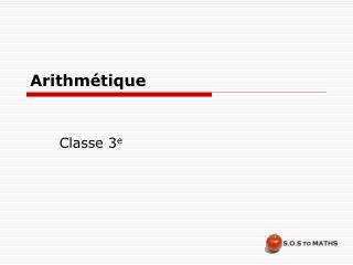 Arithmétique