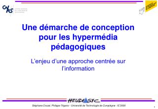 Une démarche de conception pour les hypermédia pédagogiques