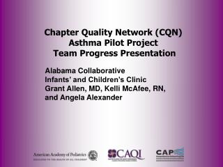 Chapter Quality Network (CQN) Asthma Pilot Project Team Progress Presentation