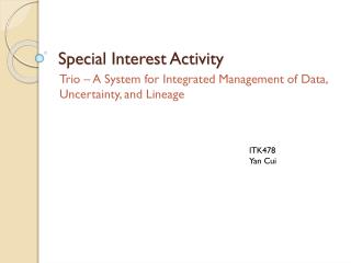 Special Interest Activity