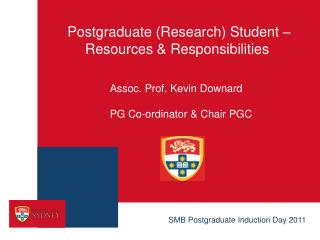 Postgraduate (Research) Student – Resources &amp; Responsibilities