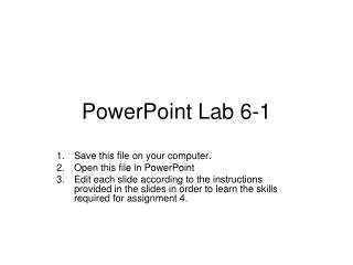 PowerPoint Lab 6-1