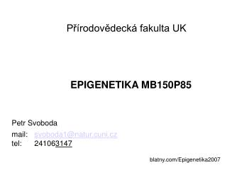 EPIGENETIKA MB150P85