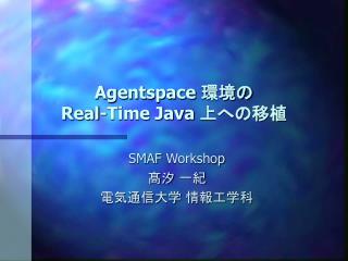 Agentspace 環境の Real-Time Java 上への移植