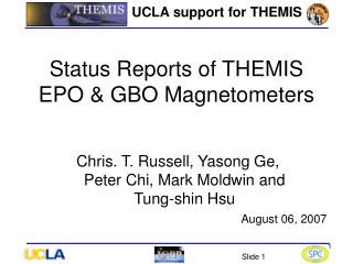 UCLA support for THEMIS