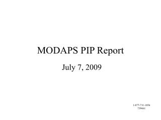 MODAPS PIP Report