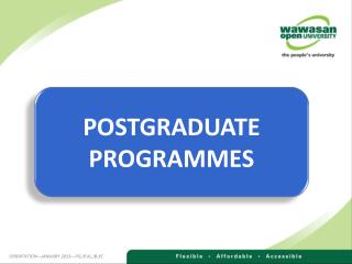 POSTGRADUATE PROGRAMMES