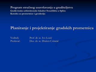 Program stručnog usavršavanja u graditeljstvu