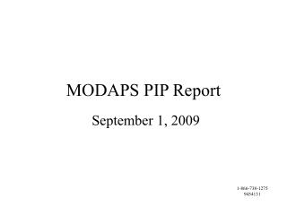 MODAPS PIP Report