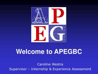 Welcome to APEGBC